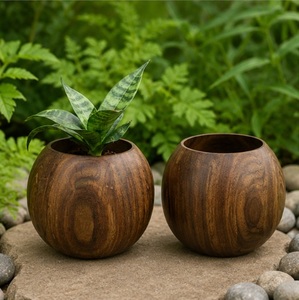 Maceta de Madera Artesanal Ecológica de Moda para Suculentas, para Hogar y Oficina Modernos, Tamaños Personalizados Disponibles - Product Image 6