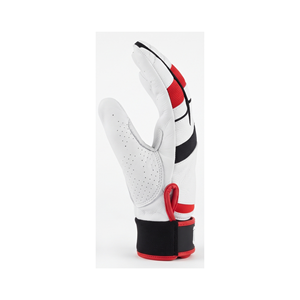 Gants de frappe de baseball en cuir grainé avec panneaux de doigts extensibles, gants de frappe de softball avec sangle de poignet, logo personnalisé OEM ODM Premium - Product Image 4