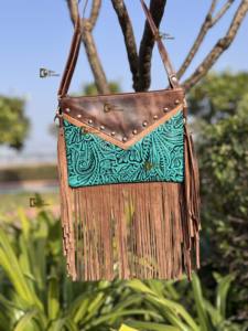 Nouveau Sac Bandoulière en Cuir Véritable Gravé et Frangé, Style Bohème, pour Femme, Multi-usages, Collection 2026 - Product Image 5