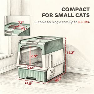 18.9 Inches Rectangle <b>Cat</b> Litter <b>Box</b> Eco-Friendly PP & ABS Material Easy Clean Durable with App Control Feature for Dogs - Product Image 6