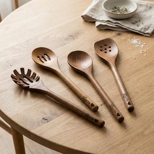 Juego de Utensilios de Cocina de Bambú de 6 Piezas de Calidad Premium, Antiadherentes, para Café, OEM, ODM, Regalos para Cocinar, Cucharas - Product Image 1