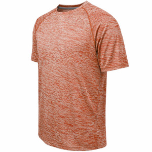 T-shirt à manches courtes pour homme, bleu foncé, tricoté uni rouge, coupe classique, col rond, style streetwear décontracté, tissu jersey 100% coton - Product Image 2