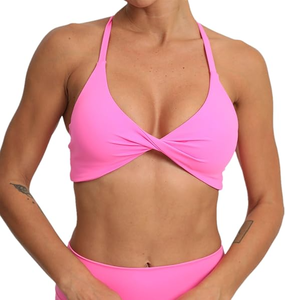 Sujetador deportivo de alto soporte para mujer, para yoga y running, con diseño de torsión, top de entrenamiento fitness, ropa deportiva, venta al por mayor personalizada - Product Image 6