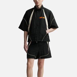 Nouvel Arrivage 2026 – Ensemble Short Deux Pièces Homme Grande Taille en Coton Imprimé Uni avec Cordon de Serrage, Coupe-Vent et Séchage Rapide - Product Image 3