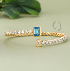 Elegant 0.55ct Lab Grown Diamond Solitaire Ring Emerald Cut 14Kt Gold Minimalist Luxury Engagement Wedding Gift Unisex - Product Image 3