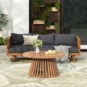 Set di mobili da giardino premium Claremont con divano letto a 3 posti e tavolo in legno di acacia - Product Image 2