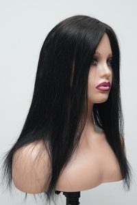 Premium Quality Silk Topper <b>Wig</b> for Women Natural Hairline, 100% Human Hair, Soft & Silky, Lightweight Hair Topper for Volume - Product Image 3
