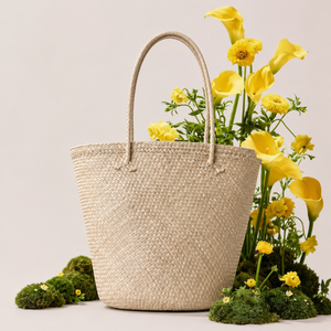 <b>Straw</b> Eco-friendly Tote <b>Bag</b> Solid Color Bohemian Modern Style Open Top Summer Daily Travel Beach Girls Handbag - Product Image 1