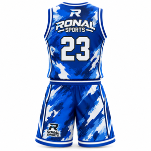 Ensemble d'uniformes d'entraînement de basketball personnalisés, réversibles et respirants, comprenant un maillot sans manches et un short à taille élastique, kit d'entraînement de basketball OEM - Product Image 2