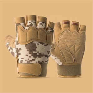 Breathable Half Finger Outdoor Sports Gloves Camouflage Pattern Hook And Loop Closure Unisex For Outdoor Activities - Product Image 5