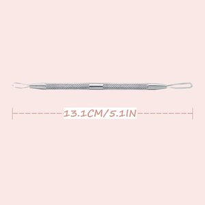 Extractor de Puntos Negros 2 en 1 de Acero Inoxidable, Herramienta Profesional para Eliminar Imperfecciones, Comedones y Espinillas, Cuidado de la Piel - Product Image 5