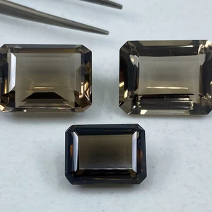 Cuarzo Ahumado Facetado en Forma Octogonal, Piedras Sueltas de Diferentes Tamaños de 8x6mm a 22x16mm, Calibradas para Joyería, Lote - Product Image 1