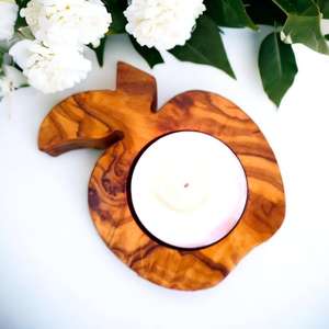 Handmade Wooden <b>Tea</b> Light Holder Hexagon Shape Natural Wood <b>Candle</b> Stand Home Decoration Centerpiece Digital Printing 1 Color - Product Image 1