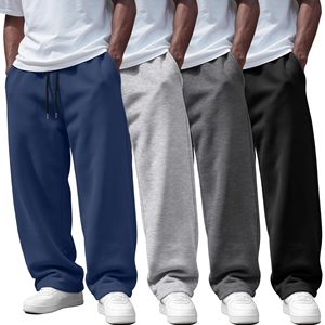 Pantalon de survêtement ample et élégant pour homme, coupe classique, respirant, décontracté, pour le printemps et l'automne, en molleton de coton, idéal pour la gym et l'entraînement. - Product Image 2
