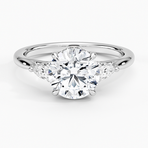 Anillo BOJ 079 con Corte Redondo, Plata 925, Halo de Diamantes, Anillo Solitario con Piedra de 2ct, Color D, VVS1, Moissanita, Certificado GRA, Precio Bajo - Product Image 1