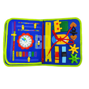 Tablero de actividades sensoriales portátil multifuncional de fieltro con temática del alfabeto animal - Product Image 2