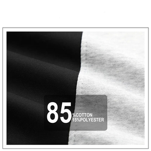 Sweat-shirt à col rond pour homme, noir et gris, avec blocs de couleur, manches raglan, coupe classique, décontracté, pour l'automne, 100% coton, pull-over - Product Image 4