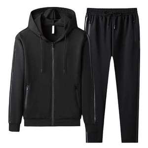 Conjunto Deportivo Informal Personalizado OEM para Hombre, Talla Grande, Modelo 2026, Ropa Deportiva Holgada para Entrenamiento, Chaqueta y Pantalones Ligeros - Product Image 1