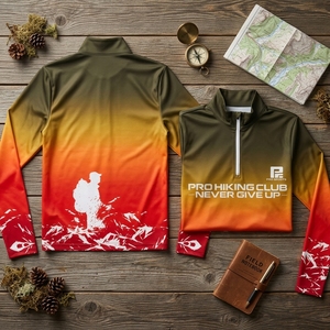 Vente en gros de chemises de randonnée à manches longues, vêtements de plein air respirants, fournisseur de vêtements de sport légers en gros - Product Image 1