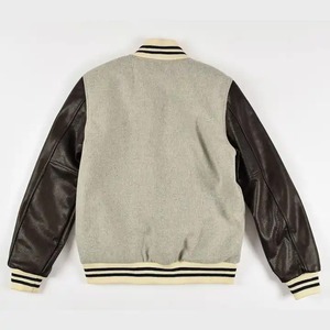 New Best Quality Custom Adult Youth Baseball Letterman <b>Jacket</b> Patchwork Cartoon Design 100% Wool <b>Fleece</b> College Baseball <b>Jacket</b> - Product Image 3
