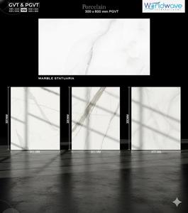 Azulejos de Pared de Cerámica y Porcelana 300x600mm Acabado Brillante Estilo Mármol GVT PGVT Calidad de Exportación - Product Image 5