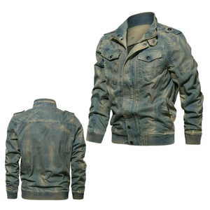 Men Regular Fit <b>Denim</b> Jacket Winter Y2K Embroidered Vintage Washed Trucker <b>Coat</b> Casual Streetwear Fashion Outerwear - Product Image 1
