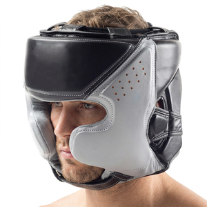 PU material <b>head</b> guard MMA sparring headgear Custom logo boxing guard Kickboxing <b>training</b> <b>head</b> guard - Product Image 1