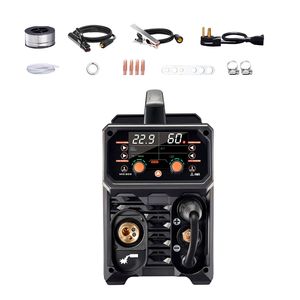 Saldatrice MIG Sinergica 200A 4-in-1 Gas/MIG/Flux Core/MIG/Stick/Lift TIG Multiprocesso 110V/220V - Product Image 1