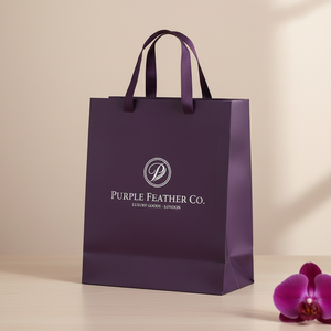 ถุงกระดาษเคลือบสีขาวแบบหรูหราเป็นมิตรกับสิ่งแวดล้อม พร้อมพิมพ์ลายตามสั่ง สำหรับของขวัญระดับไฮเอนด์ โปรโมชั่นซูเปอร์มาร์เก็ต และบรรจุภัณฑ์แบรนด์ - Product Image 5