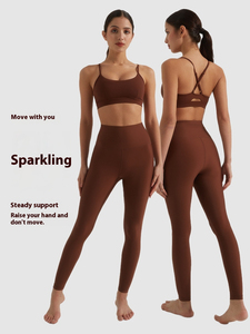 Ensemble de yoga côtelé sans couture pour femme, tenue de sport et de gym, comprenant un legging taille mi-haute et un soutien-gorge de sport à taille élastique, 3 pièces - Product Image 3