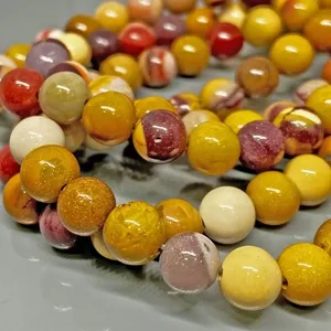 Cadena de Cuentas de Mookita Natural de 4mm, Redondas y Lisas, Grado AAA, para Fabricación de Joyería, Venta al Por Mayor, Certificadas por CMA, JSY Jewelry JSYIR137 - Product Image 1