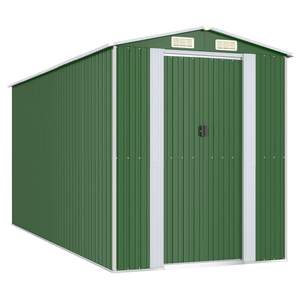 Abri de jardin en acier galvanisé vert de 75.6 po x 173.2 po x 87.8 po pour le rangement - Product Image 2