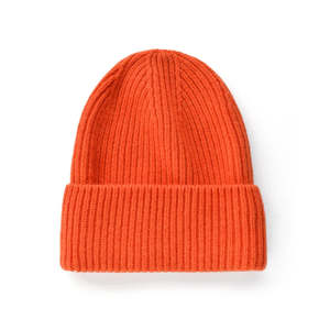 Customizable Heather Blue Rib Knit Cuffed <b>Beanie</b> Soft Stretch Winter <b>Hat</b> Custom Logo Factory Price Wholesale Unisex Cap 100% - Product Image 4
