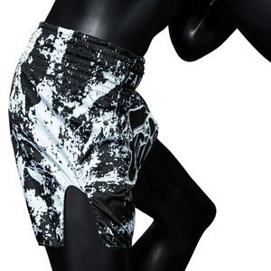 Shorts de Muay Thai Fairtex Noir et Blanc à Imprimé Éclaboussures Séchage Rapide Unisexe pour MMA et Boxe - Product Image 5