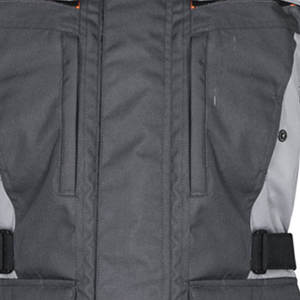 Veste de moto pour homme à manches longues en Cordura gris, noir et rouge, anti-UV, coupe-vent, pour toutes les saisons - Product Image 6