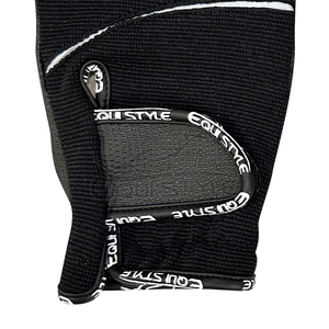 Black PU Leather Riding Gloves Custom Design <b>Full</b> Finger Anti <b>Slip</b> Durable Synthetic Winter Equestrian Gloves OEM - Product Image 6