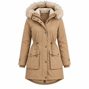 Chaqueta Parka Larga para Mujer, para Invierno, con Relleno de Algodón, Informal, Talla Grande, Chaqueta Deportiva, Venta al Por Mayor - Product Image 1