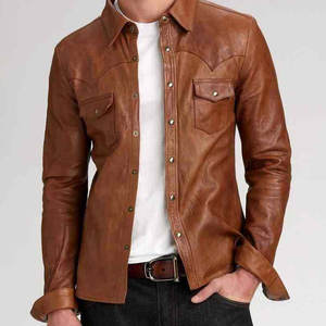 Camisas de Cuero Elegantes para Hombre, Tela Resistente, Ajuste Cómodo, Material Suave de Primera Calidad, Ideal para la Oficina y Uso Casual - Product Image 1