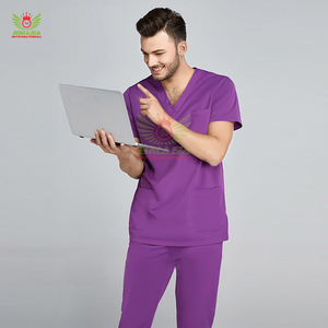 ชุดยูนิฟอร์มสครับขายดีอันดับต้นๆ ชุดพยาบาลมีกระเป๋า ชุดยูนิฟอร์มสครับสำหรับบุคลากรทางการแพทย์ ชุดยูนิฟอร์มสครับสำหรับฤดูร้อน ชุดยูนิฟอร์มสครับสำหรับโรงพยาบาล - Product Image 2