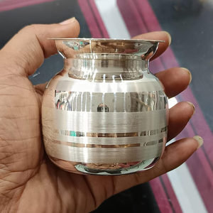 Kalash Lota en argent pur fait main pour le temple et la maison, pour la Pooja hindoue, récipient de culte religieux traditionnel, Mandir indien - Product Image 5