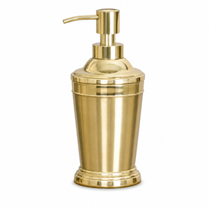Luxury Gold Brass <b>Soap</b> Dispenser <b>Refillable</b> Metal <b>Hand</b> <b>Soap</b> Liquid Pump Bottle For Premium Bathroom And Hotel Decoration - Product Image 1