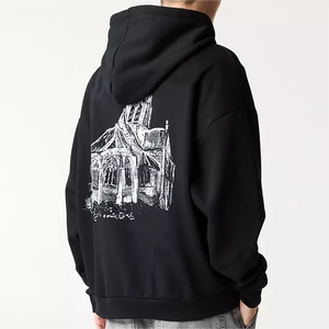 Hoodie Homme Streetwear Entièrement Personnalisé en Usine, Faible MOQ, avec Ourlet Côtelé, Poche, en Polyester Coton, Impression Numérique et Capuche à Cordon - Product Image 3