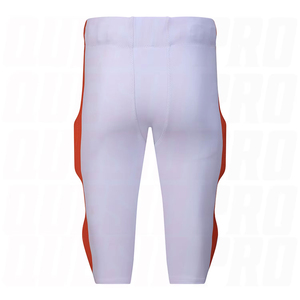 Womens White Red Color Block Compression Pants Moisture Wicking Breathable Quick Dry Four Way Stretch <b>Athletic</b> Wear fitness - Product Image 1