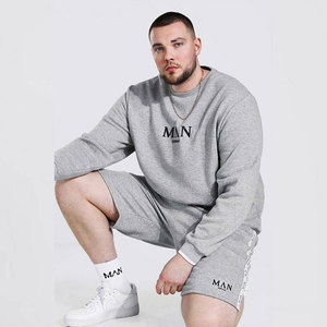 Ensemble de t-shirt et short de sport d'hiver pour homme avec motif uni, short de sport et service OEM - Product Image 3