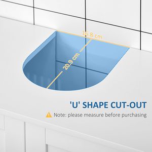 Mobile bagno moderno a 2 ante sottolavabo con piedistallo e ripiani regolabili - Product Image 6