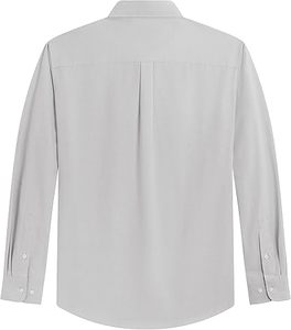 Chemise Oxford Homme Unie Décontractée à Col Boutonné Manches Longues avec Poche 2026 Premium Business Casual - Product Image 2