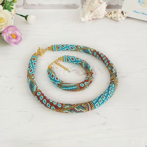 สร้อยข้อมือถักลูกปัดสีน้ำเงินทอง ประดับจี้ห้อย ปรับขนาดได้ ลายเรขาคณิต งานฝีมือประณีต เครื่องประดับหรูหราสำหรับผู้หญิง เงินแท้ 925 ชุบทอง 18K - Product Image 2