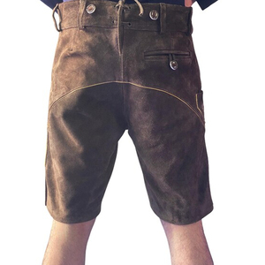 Lederhosen bavaroises authentiques pour hommes, shorts traditionnels pour l'Oktoberfest, en cuir tricoté, couleur unie, séchage rapide, légers - Product Image 3