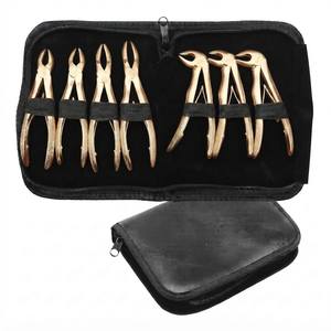 OPTITECH – Kit de 7 forceps dentaires pour bébé, plaqué or, réutilisable, en acier inoxydable de qualité allemande, Power Grip, certifié CE DE-4200 - Product Image 1