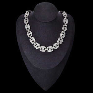 Cadena Cubana Personalizable de Plata de Ley 925 con Moissanita VVS1 de Corte Brillante, 16mm, Elegante y Resistente, Regalo Ideal - Product Image 2